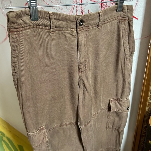 Cloth & Stone Brown Straight Leg Cargo Pants 24" - Picture 4 of 16